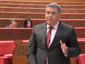 Le ministre de l'Intérieur, Abdelouafi Laftit, au Parlement le 29 janvier 2019.