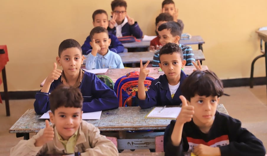 Des élèves de la province de Laâyoune regagnent leurs bancs de l'école dans la bonne humeur.