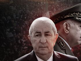 Au centre, le président algérien Abdelmadjid Tebboune et Saïd Chengriha, le chef de l'armée.