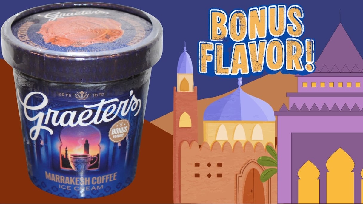 La nouvelle saveur "Marrakesh coffee" de la marque américaine de crème glacée "Greater's".