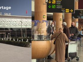 Une atmosphère de soulagement règne à l'aéroport de Rabat-Salé après la réouverture des frontières aériennes, le 7 février 2021.
