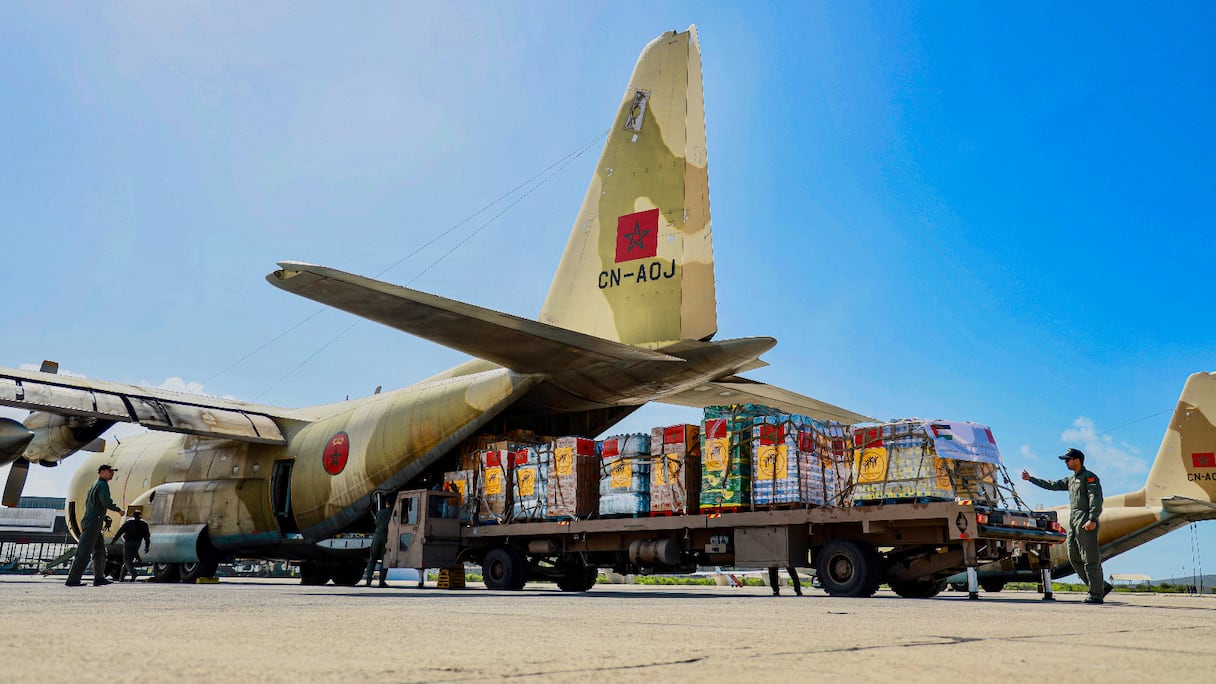 Une partie de l'aide marocaine acheminée à la population de Gaza.
