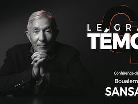 Affiche de l'événement "Le Grand Témoin" avec Boualem Sansal.