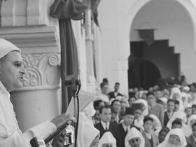 Visite de feu Mohammed V à Tanger, en 1947.