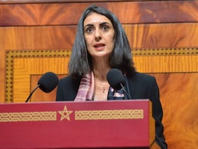 Nadia Fettah Alaoui, ministre de l'Économie et des finances, lors d'une séance plénière consacrée à la présentation du PLF 2023.