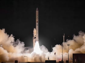 Le satellite de reconnaissance israélien Ofek-13 décolle du centre d’Israël le 29 mars 2023. (Crédit : ministère israélien de la Défense)