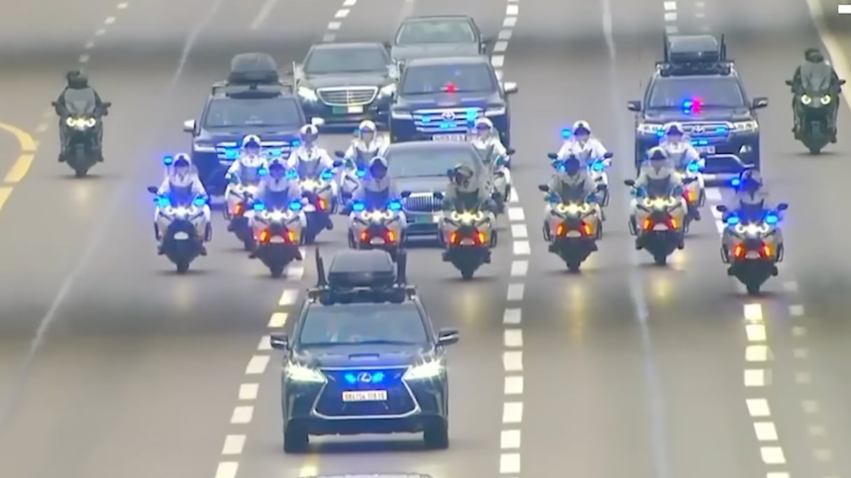 Le cortège présidentiel algérien, vendredi 20 mars 2026 à l'occasion de Aïd Al-Fitr.