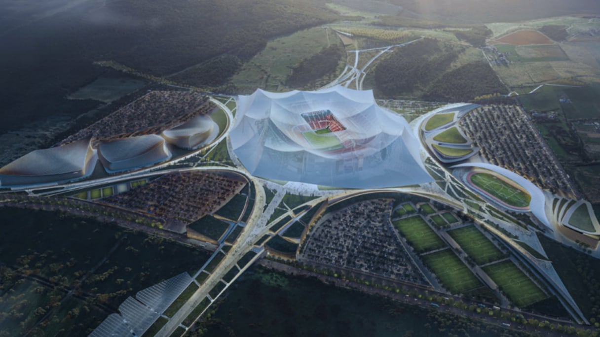 Maquette du stade Hassan II de Casablanca