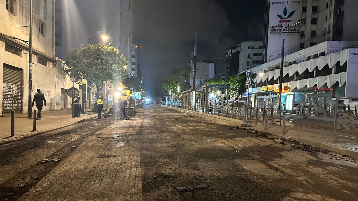 تهيئة شارع عبد المومن بالبيضاء