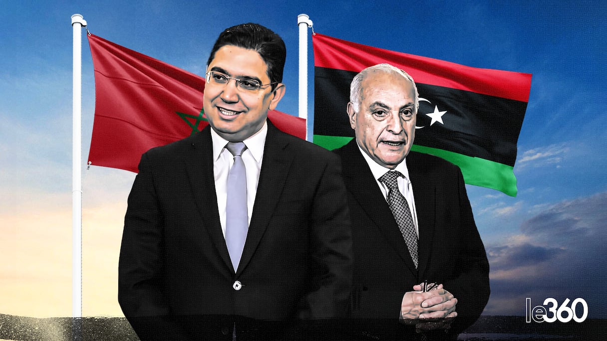 Nasser Bourita, ministre des Affaires étrangères et Ahmed Attaf, son homologue algérien.