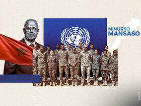 A gauche, Mohammed Loulichki, ancien ambassadeur du Maroc auprès de l'ONU. Au centre, des éléments de la Minurso.(W. Belfkih/Le360).