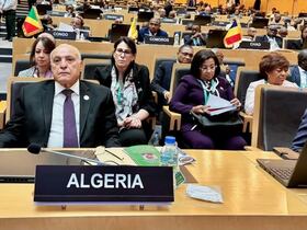 Le ministre algérien des Affaires étrangères, Ahmed Attaf, mercredi 12 février 2025 à Addis-Abeba.