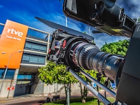 Le siège de la RTVE, le pôle audiovisuel public espagnol.