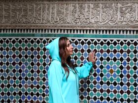 Cheikha Bodour Al Qasimi, en visite à la Medersa Al Attarie de Fès.