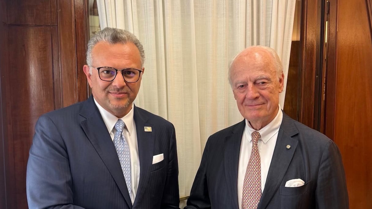 L’envoyé personnel du secrétaire général des Nations-Unies au Sahara, Staffan de Mistura et Massad Boulos, conseiller du président américain Donald pour les affaires arabes, du Moyen-Orient et d’Afrique.