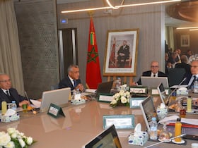 Lors du Conseil d'administration de l’Agence nationale de la conservation foncière, du cadastre et de la cartographie, mercredi 25 décembre 2024 à Rabat.