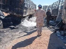 Des membres de la MINURSO déployés dans la zone tampon, sur les lieux où trois camionneurs algériens ont trouvé la mort.