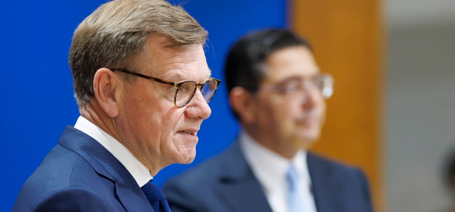 Le ministre des Affaires étrangères, Nasser Bourita, et son homologue allemand, Johann Wadephul, jeudi 30 avril 2026 à Rabat.