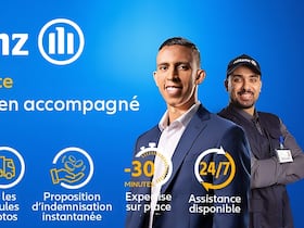 Affiche de la campagne Allianz 7dak avec la star du football marocain Soufiane Rahimi.