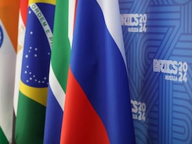 Lors d'une réunion du groupement des BRICS à Moscou, en Russie, en avril 2024.