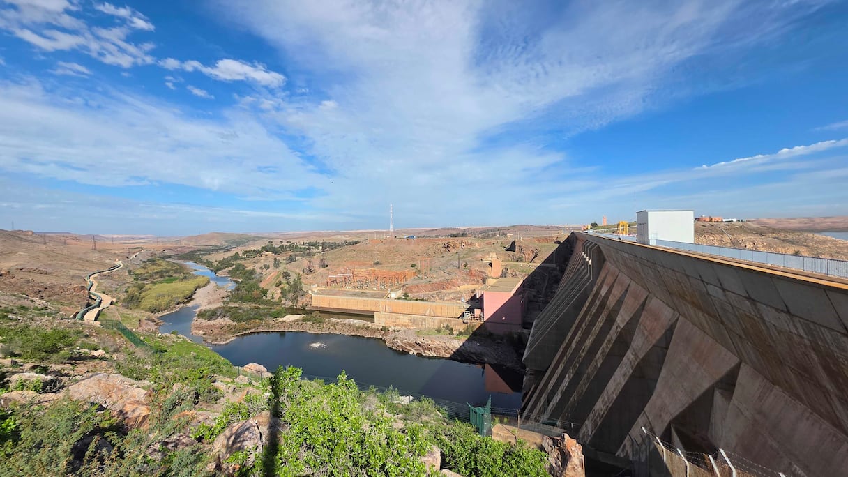 مشاهد من سد المسيرة ثاني أكبر سد في المغرب بعد ارتفاع نسبة ملئه إلى 8,5% (13 يناير2026)