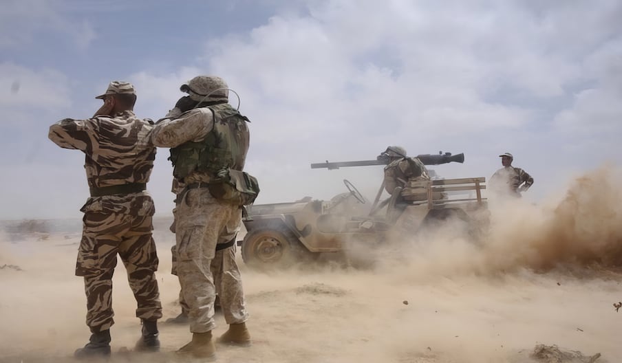 Lors des opération de l'exercice "African Lion 2023" sur le sol marocain.