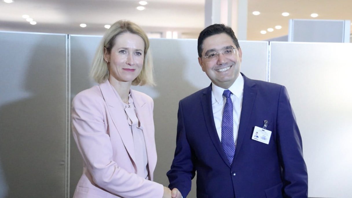 Nasser Bourita avec la Haute Représentante de l’Union Européenne pour les Affaires Etrangères et la Politique de sécurité et Vice-Présidente de la Commission Européenne, Kaja Kallas, lundi 21 septembre 2026 à New York.