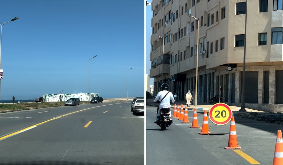 البنية التحتية: بمدينة سلا، أشغال توسيع الطريق الساحلية العابرة لحي سيدي موسى