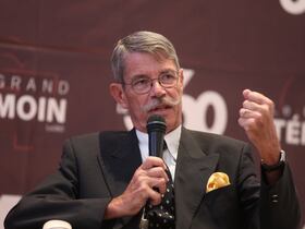 L’historien et africaniste Bernard Lugan, lors de l’édition inaugurale du cycle de conférences «Le Grand Témoin», initié par Le360, lundi 3 octobre 2022, à Casablanca.