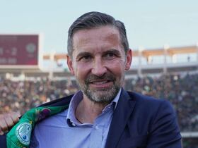 Joe Zinnbauer après la victoire du Raja face à l'AS FAR en finale de la CdT 2022-23.