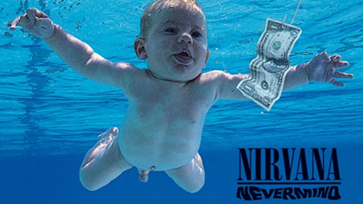 La pochette de l'album "Nevermind", du groupe Nirvana, en 1991.
