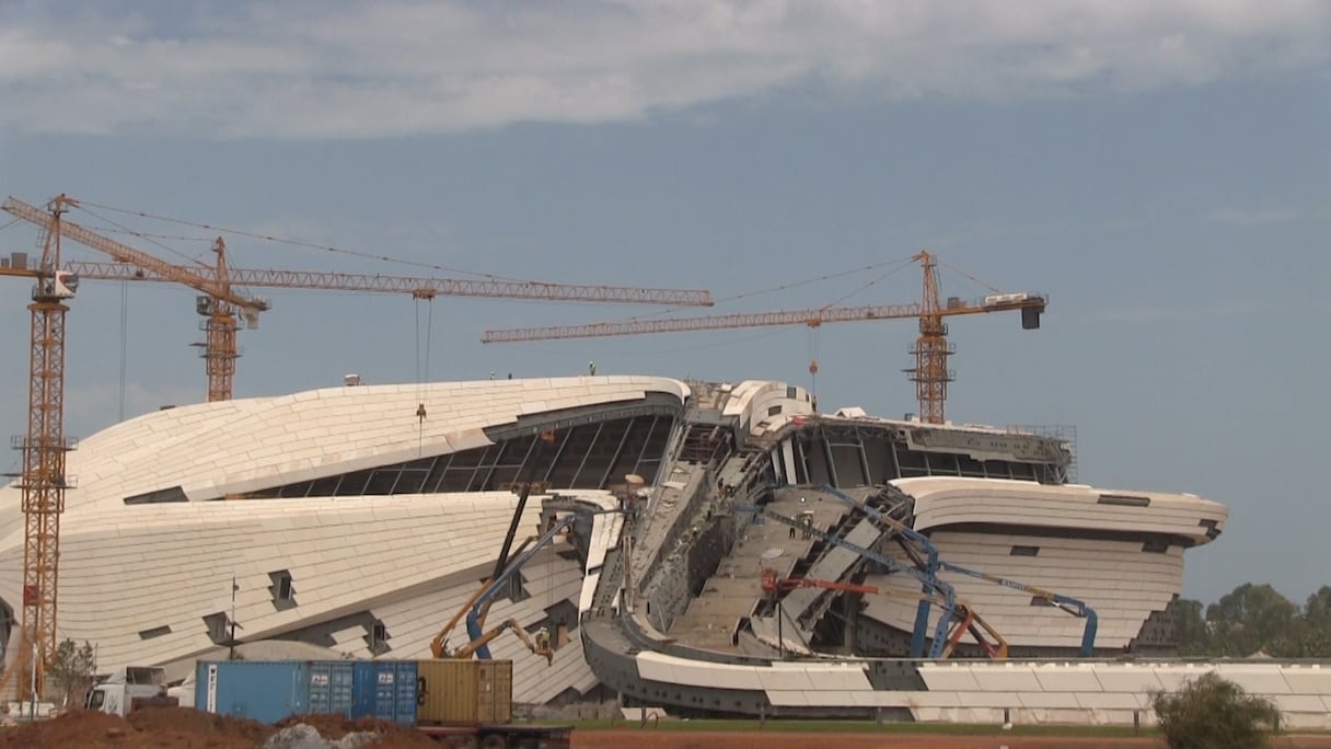 Etats d'avancement des travaux du Grand théâtre Mohammed VI de Rabat.
