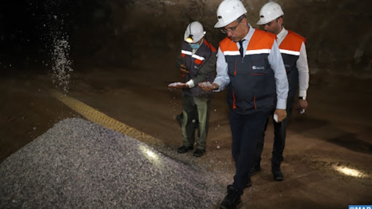 Aziz Rabbah, à Mohammedia, le 2 juin 2021, dans la galerie d'une caverne de sel gemme, servant au stockage d'hydrocarbures.
