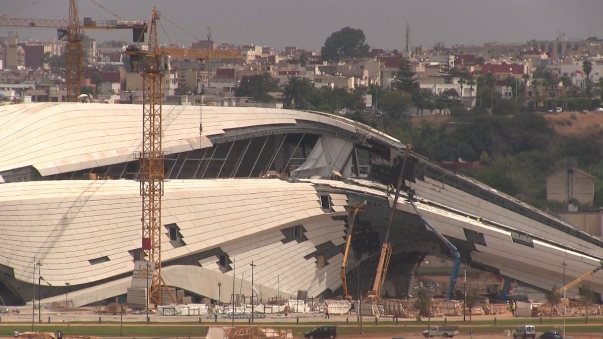 Etats d'avancement des travaux du Grand théâtre Mohammed VI de Rabat.
