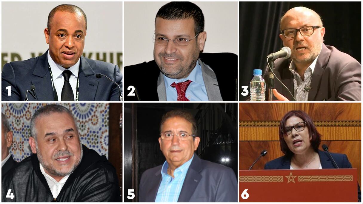 1. S. Naciri, 2. A. Haïkar, 3. M. Chennaoui, 4. M. Chebbak, 5. B. Rachidi, 6. Aïcha Lablek.
