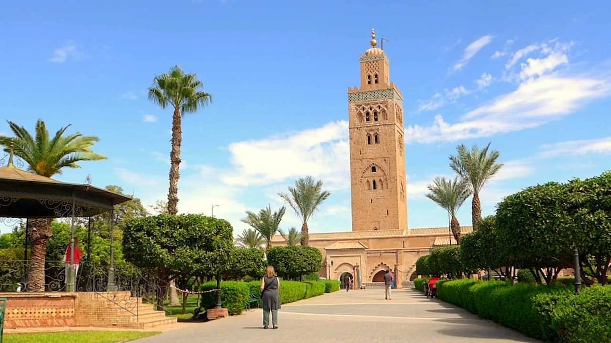 La mosquée de la Koutoubia, à Marrakech. 
