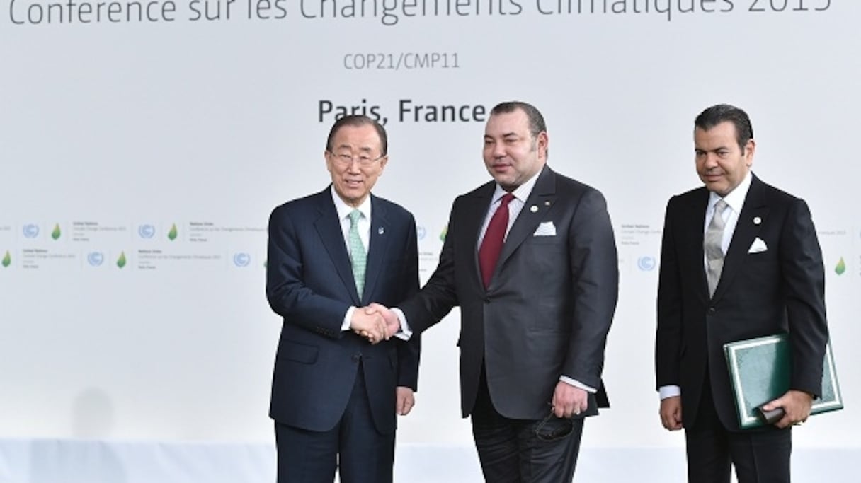 Le roi Mohammed VI a reçu Ban Ki-moon au palais royal à Marrakech.
