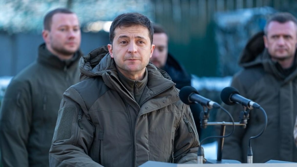 Le président ukrainien Volodymyr Zelensky. 
