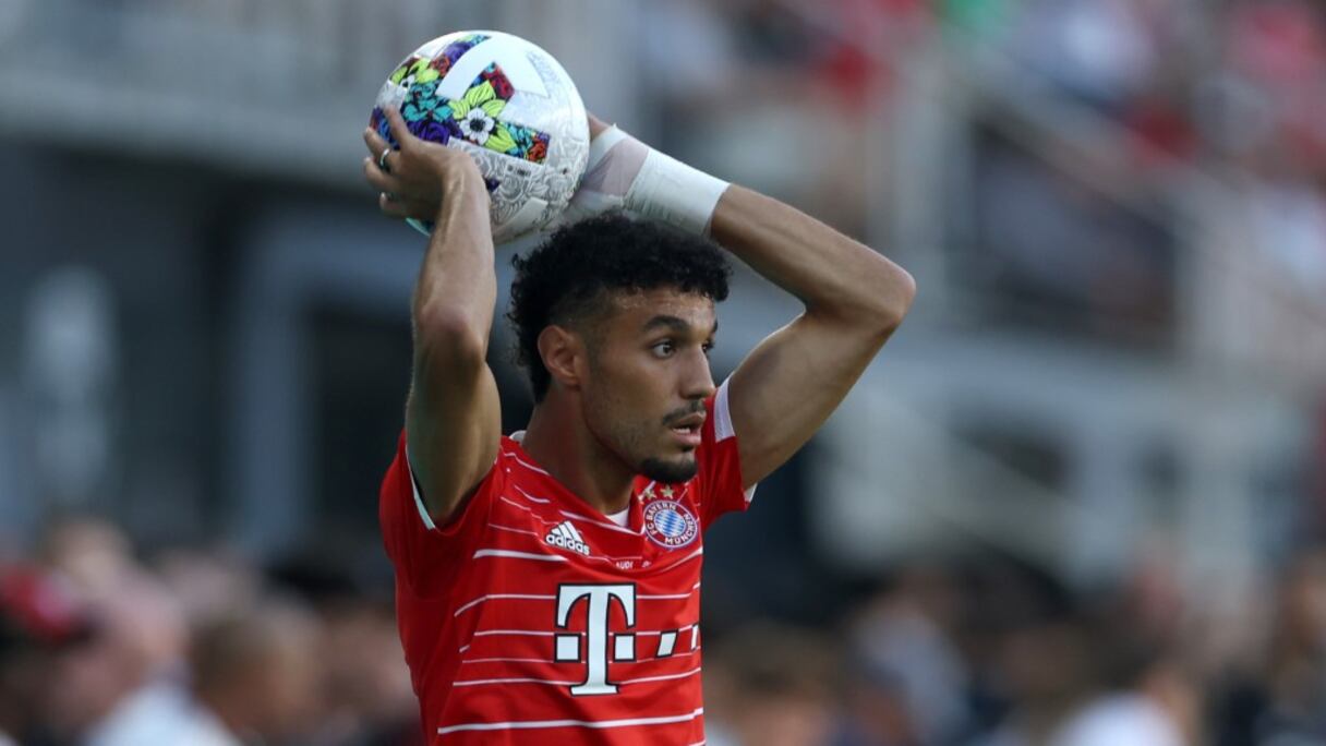 Noussair Mazraoui, international marocain du Bayern Munich.
