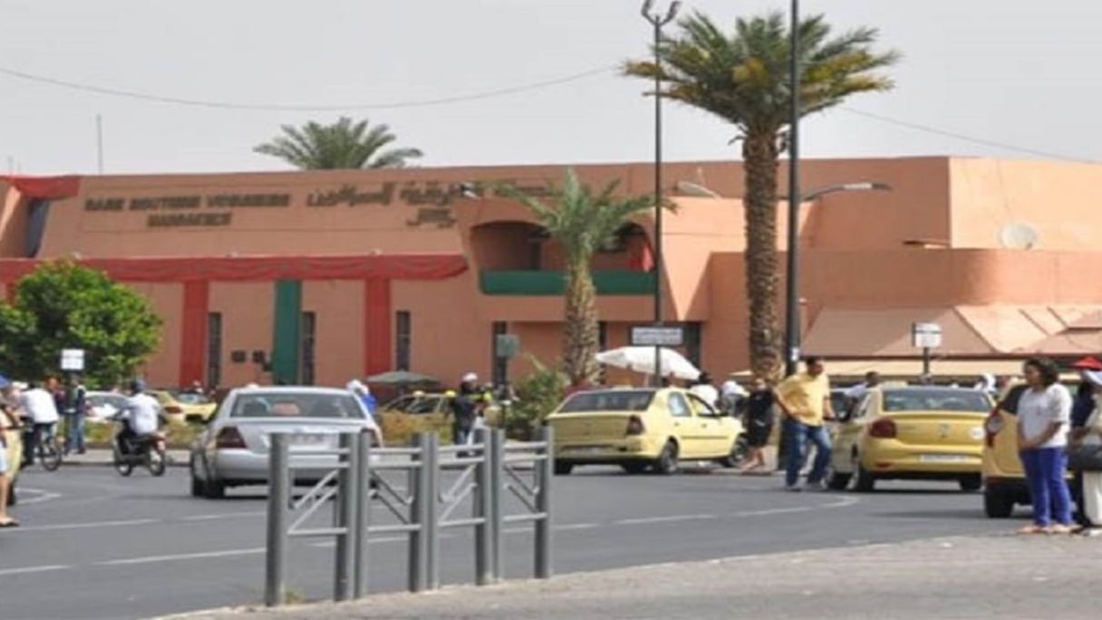 La gare routière de Marrakech. 
