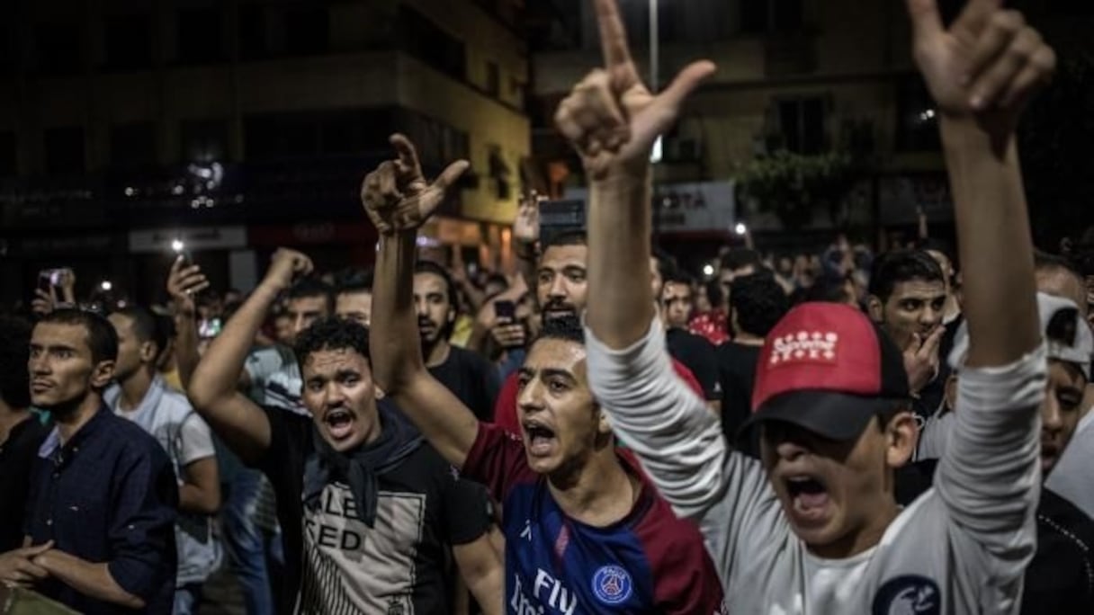 Manifestation à Suez, au lendemain de celle de la place Tahrir, au Caire, samedi 21 septembre 2019. 
