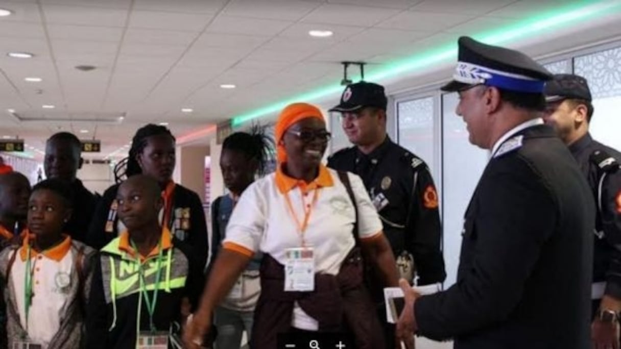 Enfants des polices africaines reçus à l'aéroport de Casablanca
