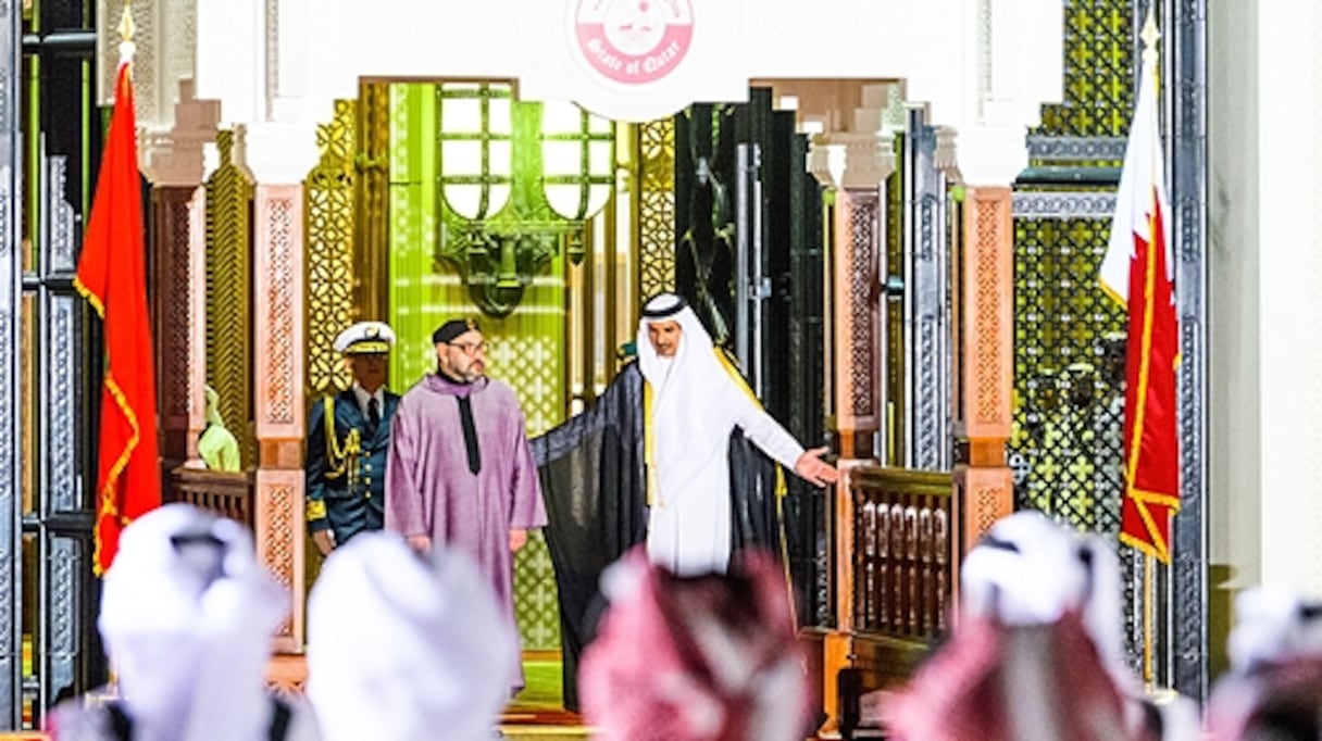 Le roi Mohammed VI et l'Emir du Qatar.
