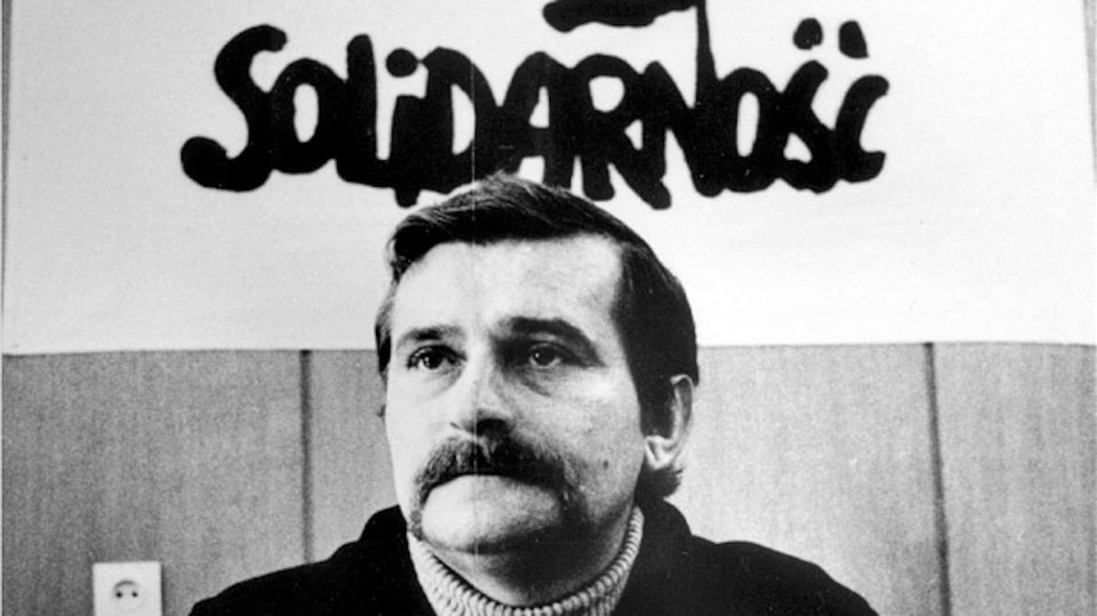 Lech Walesa, leader du syndicat Solidarité et ancien président de la Pologne. 
