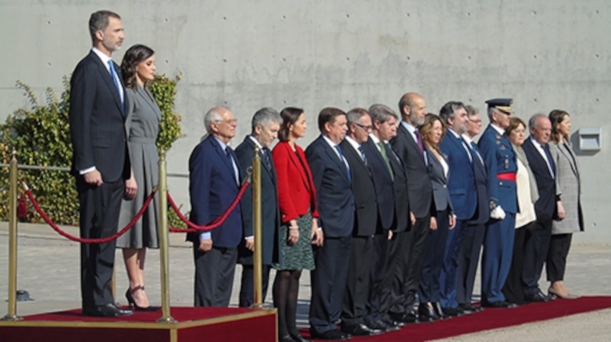 Leurs Majestés le Roi Don Felipe VI et la Reine Dona Letizia, Souverains du Royaume d'Espagne, ont quitté, mercredi en début d'après midi, l’aéroport Adolfo Suarez Madrid Barajas à destination du Maroc. 
