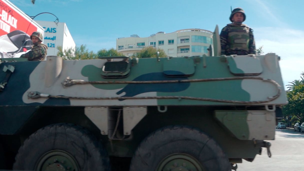 Des militaires à Casablanca pour veiller au respect du confinement.
