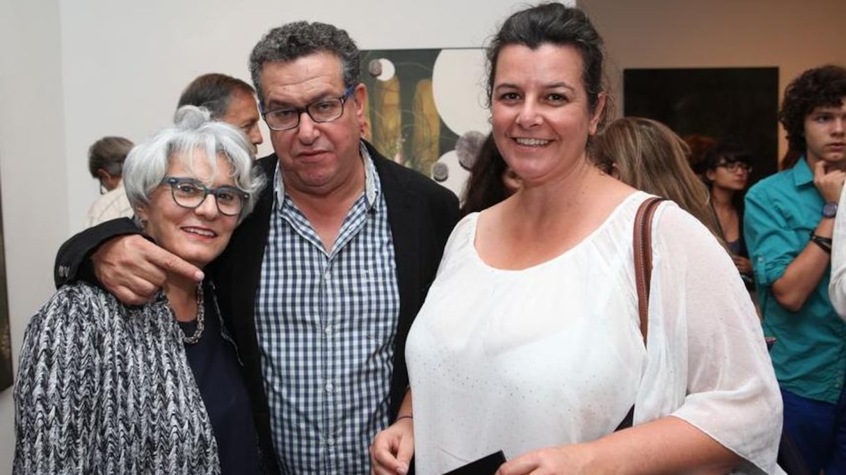 Leïla Chaouni, directrice des éditions Le Fennec, Younès Ajarai, de la CCME et Adeline Beaux, directrice du Salon du livre de Genève, ont découvert avec bonheur l'univers d'un artiste qui ne cesse de se renouveler et a créé, mardi soir, l'enchantement.
