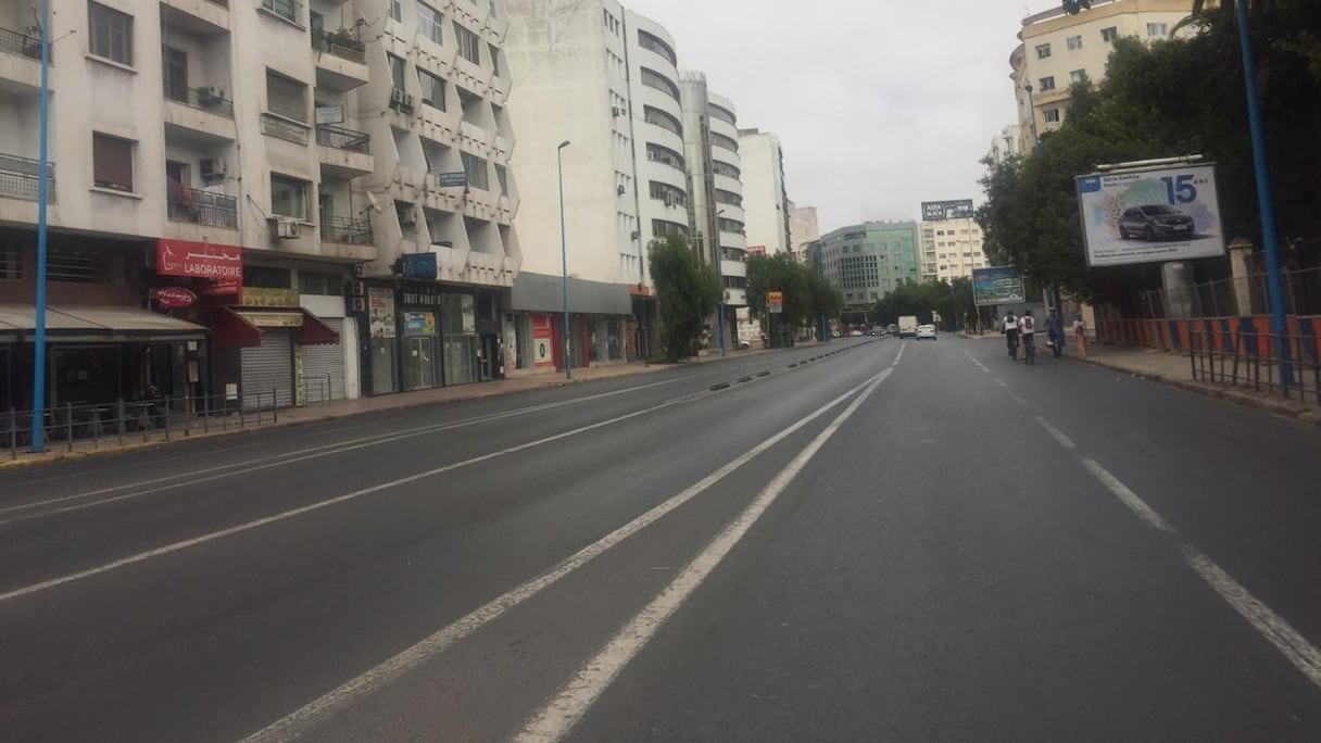 Le boulevard Zerktouni au niveau du marché aux fleurs.
