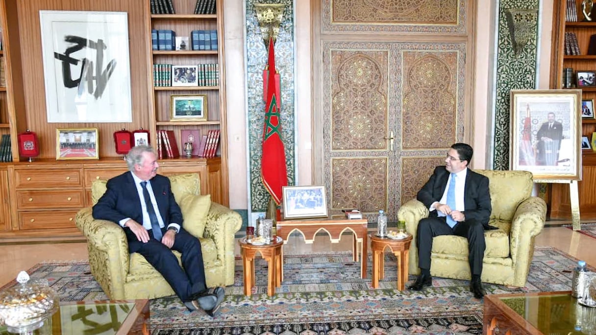 Nasser Bourita avec le ministre luxembourgeois des Affaires étrangères et européennes, Jean Asselborn, mardi 4 octobre 2022 à Rabat.
