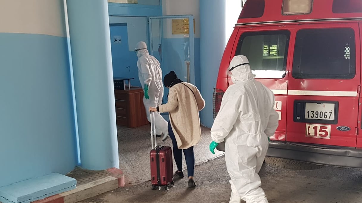 L'une des deux candidates aux examens du Bac surprises par le Covid-19 à Tanger.
